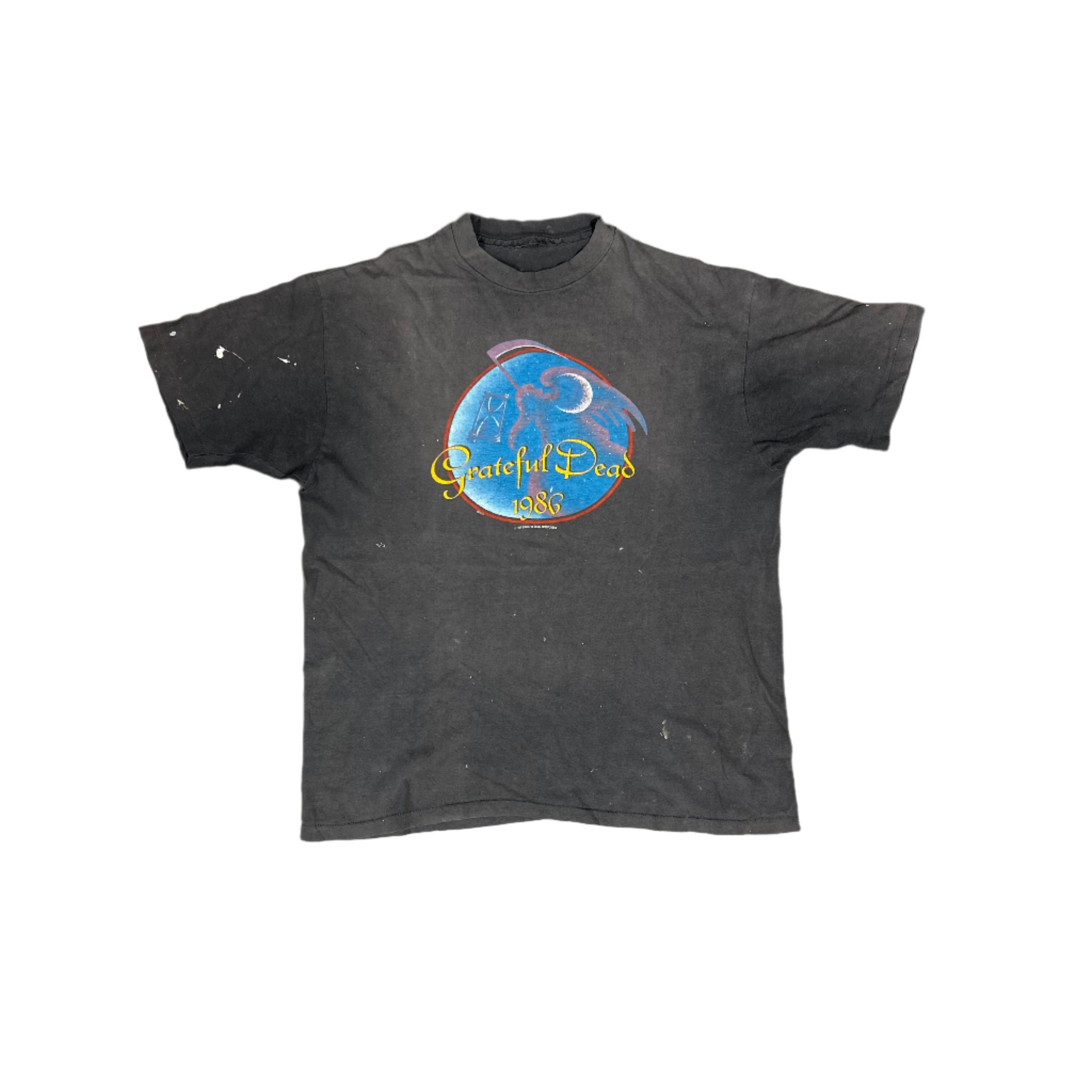 80s Grateful Dead Reaper Thrashed Band T-Shirt
