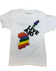 1985 Live Aid Music Festival "This Shirt Saves Lives" Made In USA Screen Stars Single Stitch T-Shirt Size Small
