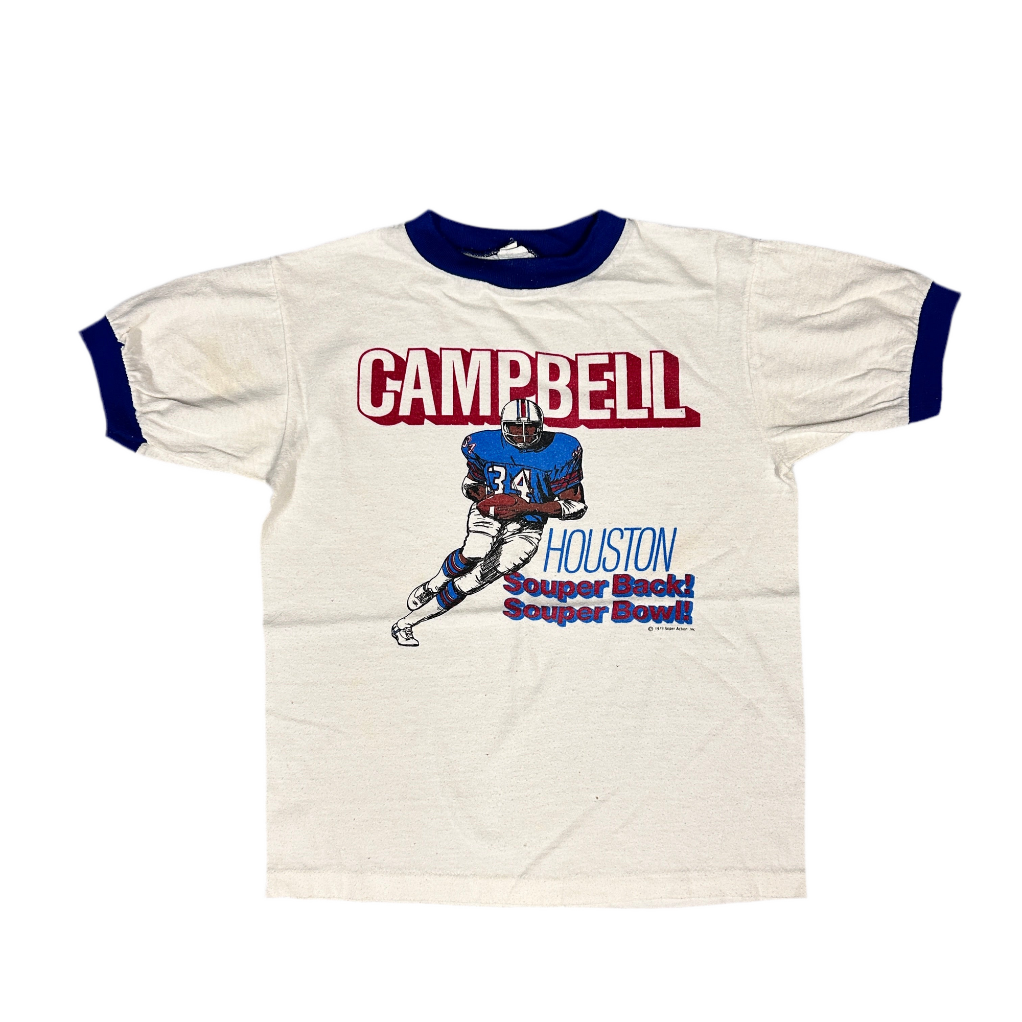 Vintage 70s "Campbell Souper Bowl" Football Ringer T-Shirt