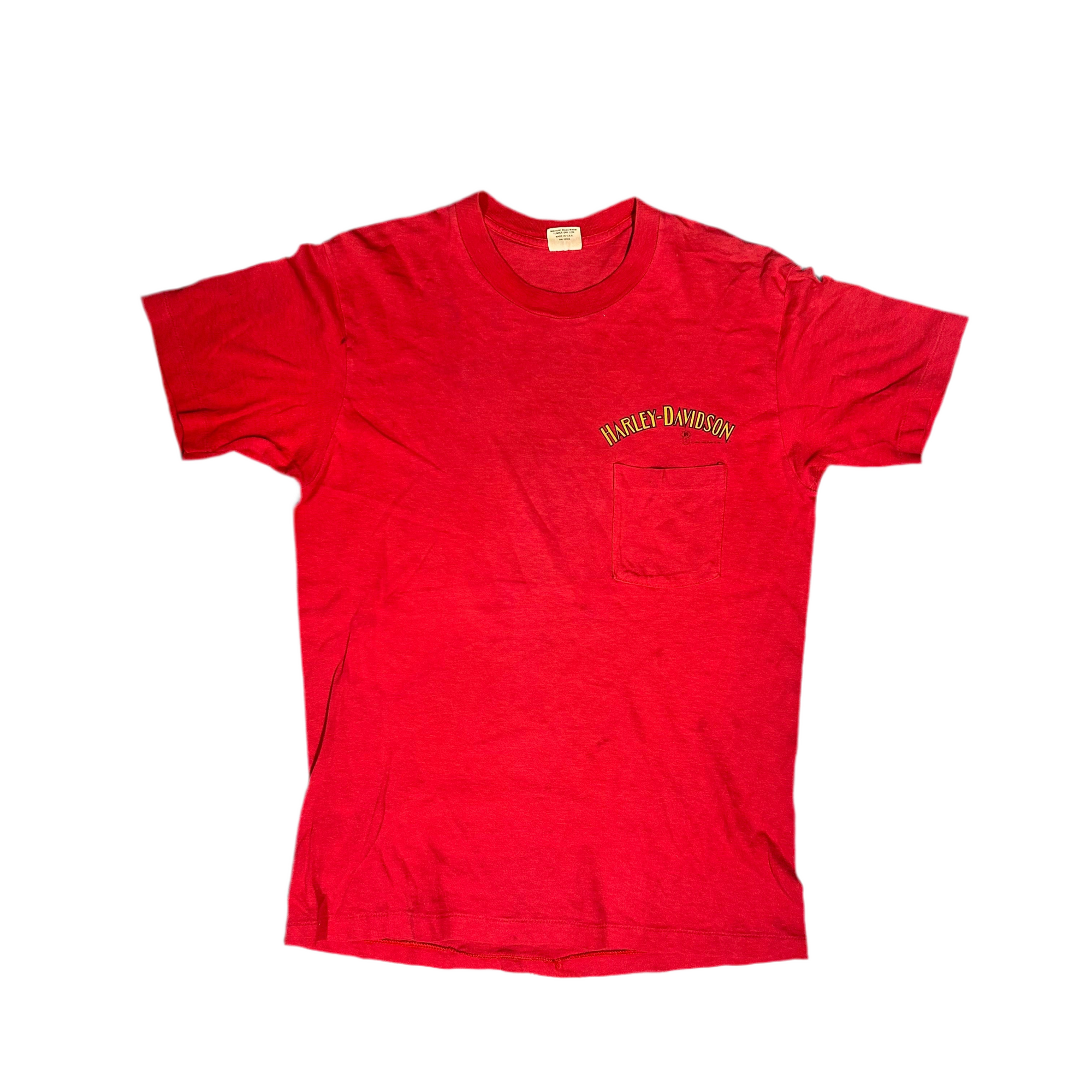 Vintage 1980s Harley Davidson Single Stitch Biker Pocket T-Shirt
