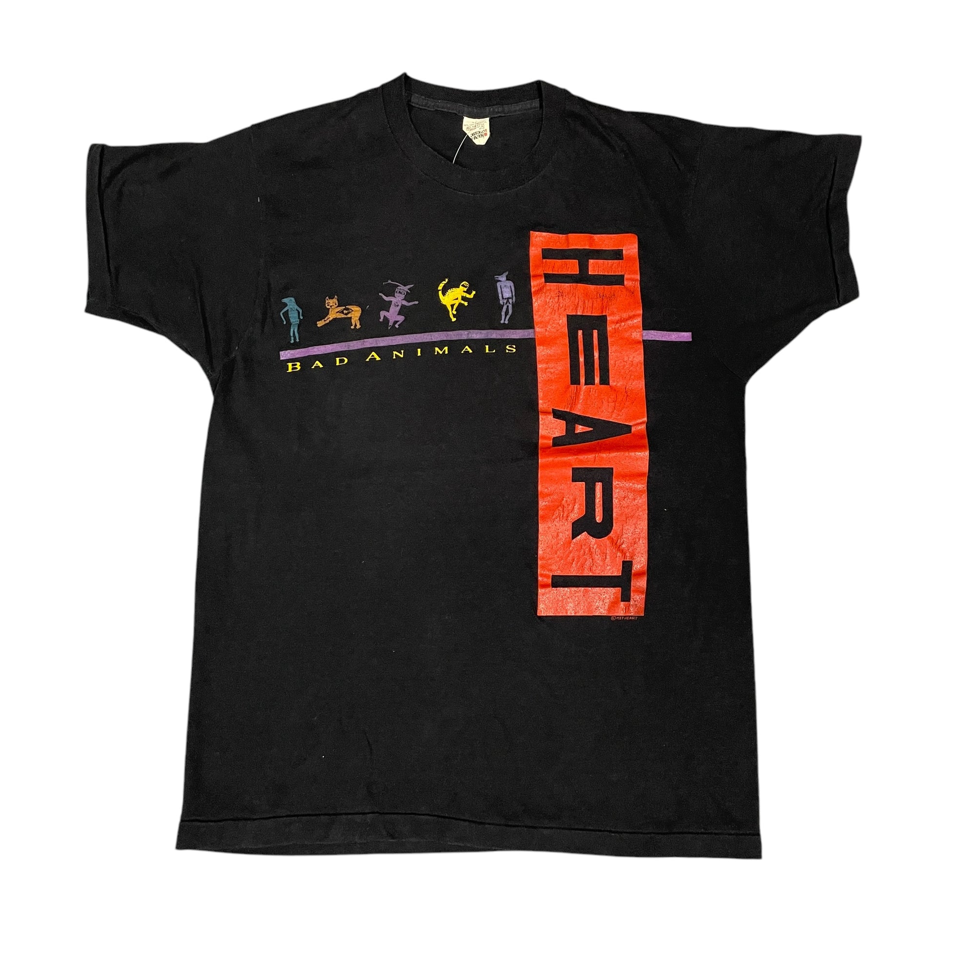 80s Heart "Bad Animals" Vintage Band T-Shirt Made in USA