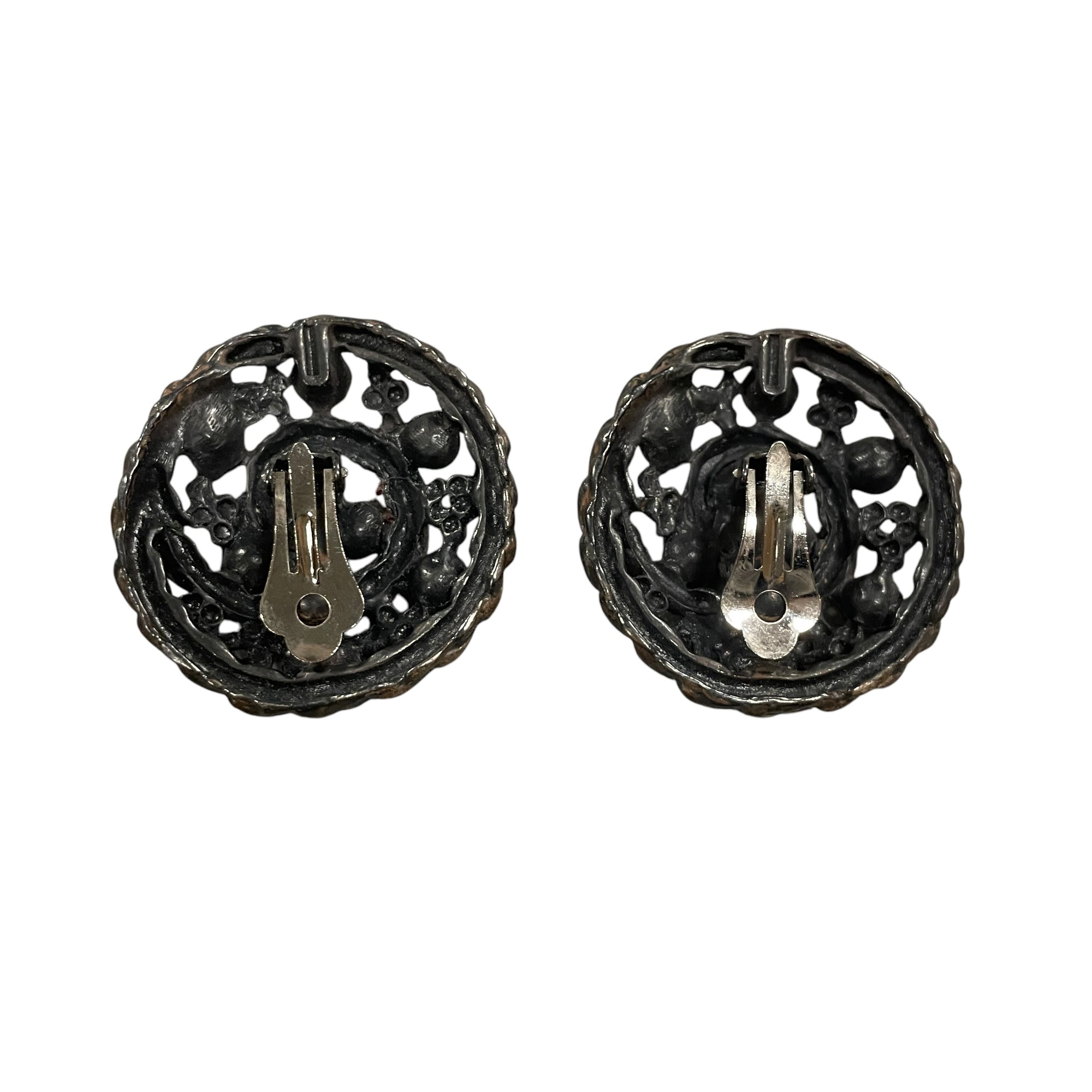 Vintage Starry Night Clip-On Earrings