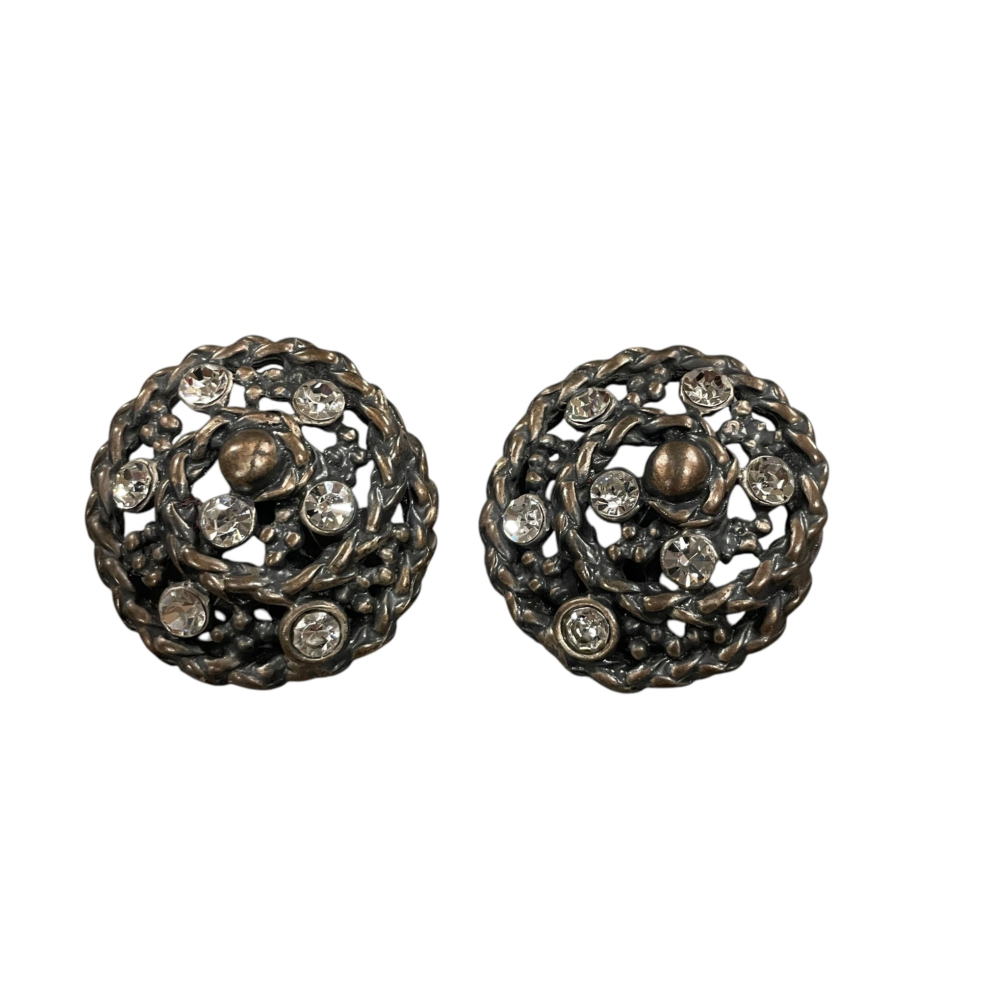 Vintage Starry Night Clip-On Earrings