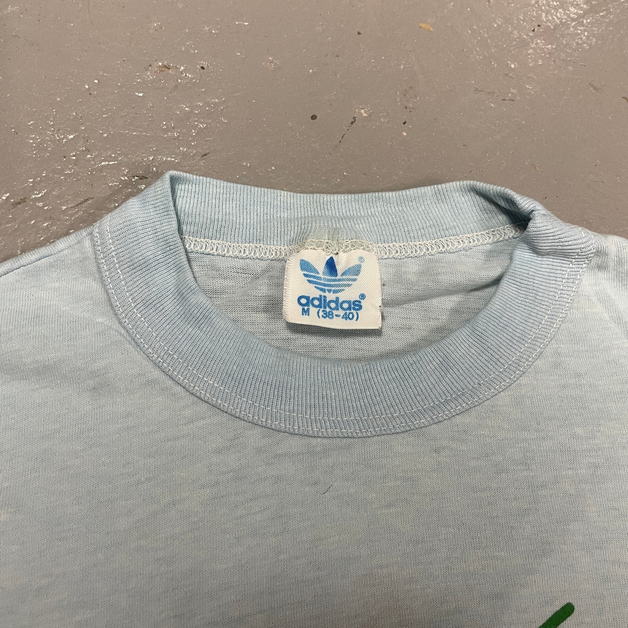 1980s Adidas "Born to Run" Vintage Single Stitch Graphic T-Shirt Made in USA