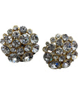 Costume Jewelry Vintage Chunky Crystal Clip-on Earrings Accessories Black Market Vintage