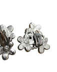 Floral Crystal & Pearl Vintage Edidi Clip-on Statement Earrings Accessories Black Market Vintage