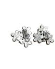 Floral Crystal & Pearl Vintage Edidi Clip-on Statement Earrings Accessories Black Market Vintage