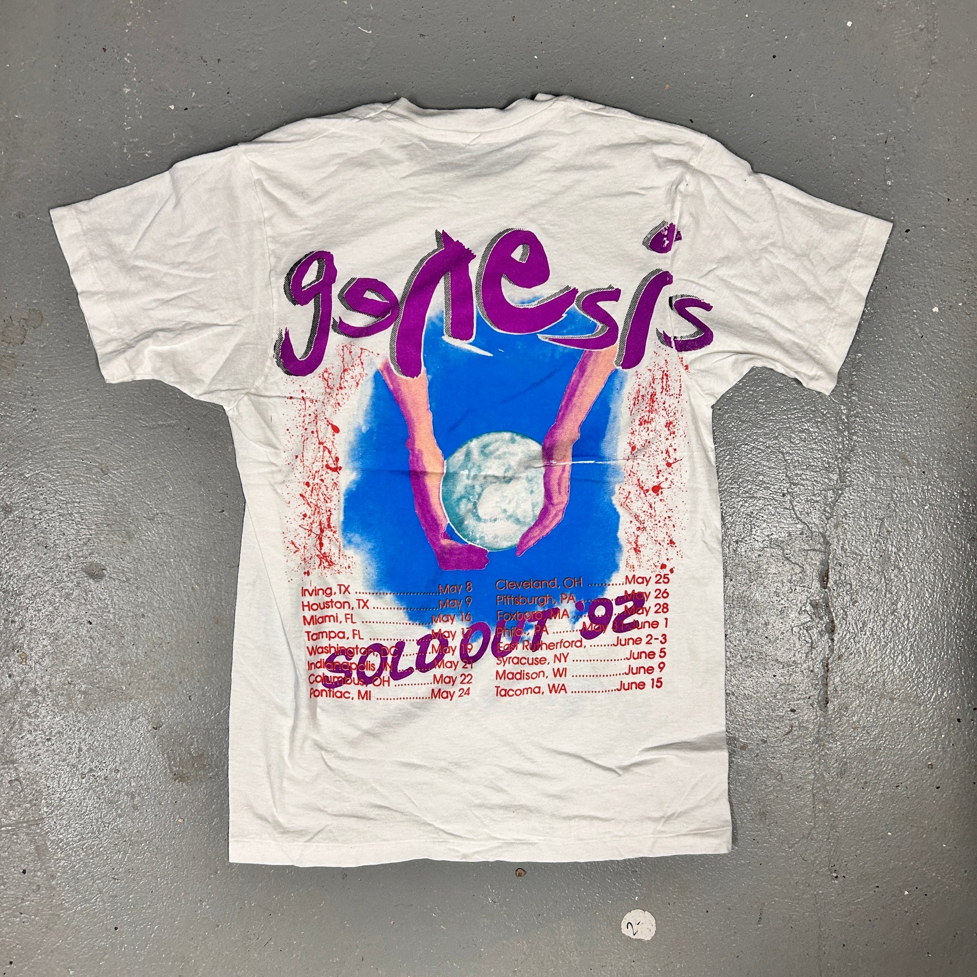 Vintage 1992 Genesis / Band T-Shirt / We Can't Dance Tour Graphic / Music