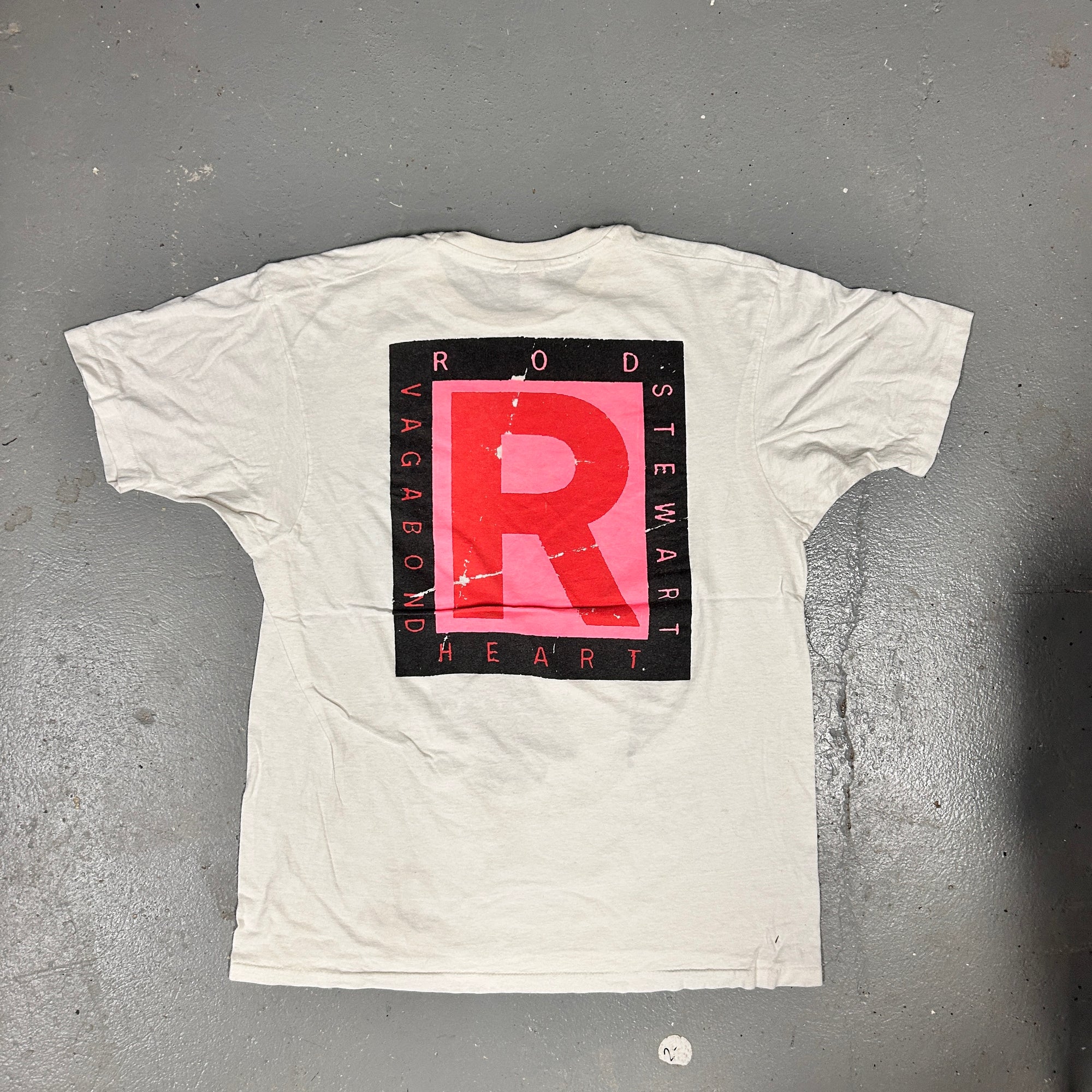 Vintage 90s Rod Stewart "Vagabond Heart" '91 Tour Band T-Shirt