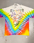 Vintage 1990s Grateful Dead Liquid Blue Tie-Dye Dancing Bears Band T-Shirt