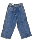 Vintage 90s Dries Van Noten Pleated Front Wide Leg Designer Jeans