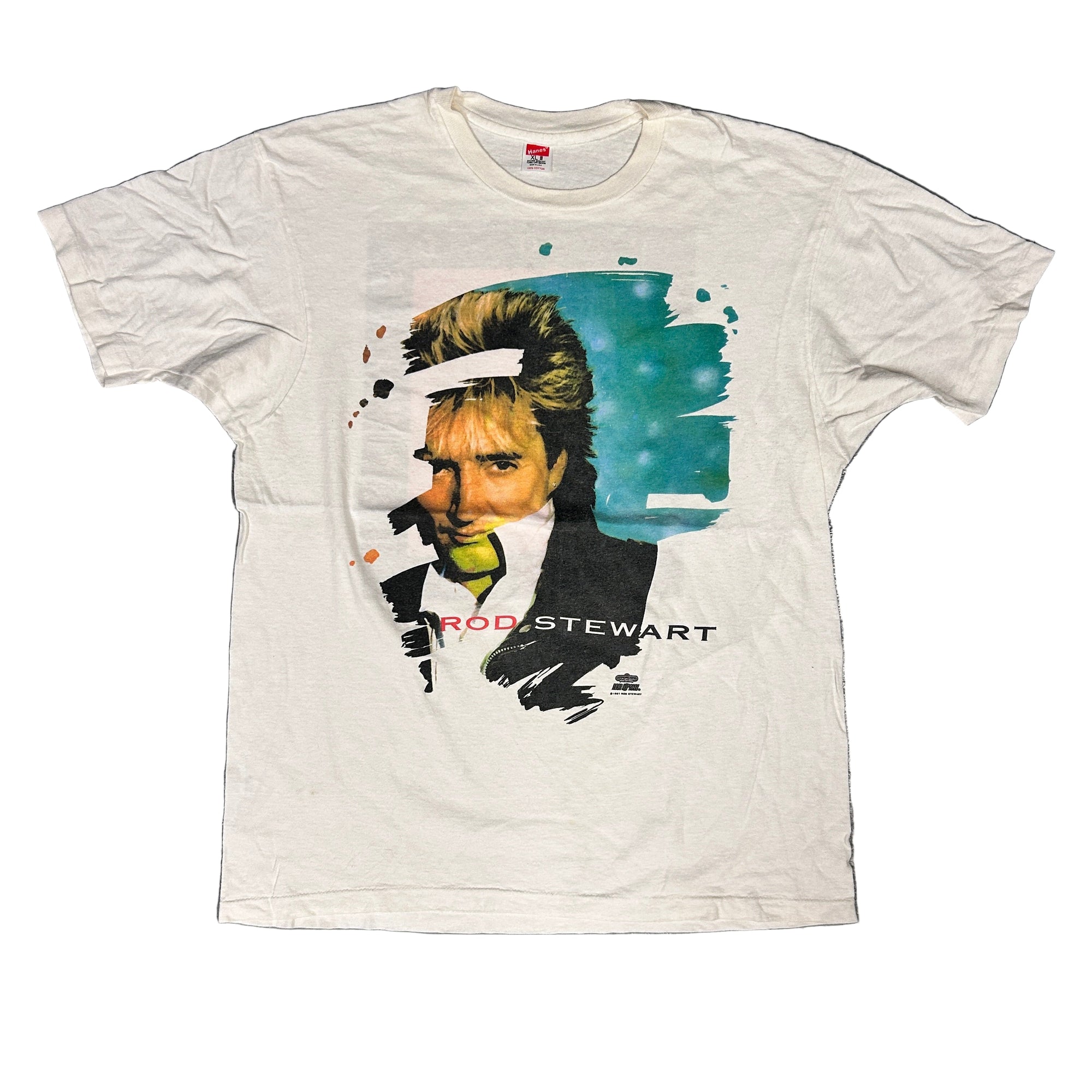 Vintage 90s Rod Stewart "Vagabond Heart" '91 Tour Band T-Shirt