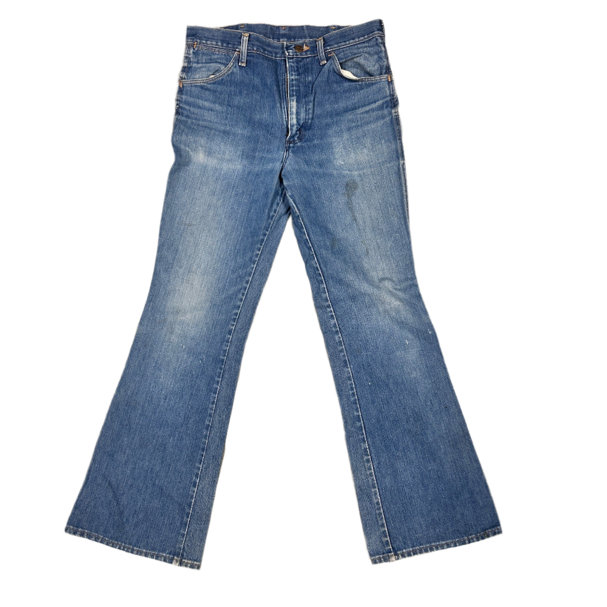 70s usa製 Wrangler flare denim talon 70s Wrangler Flared Jeans Made in USA Talon Zipper – Black