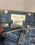 Vintage 90s Dries Van Noten Pleated Front Wide Leg Designer Jeans