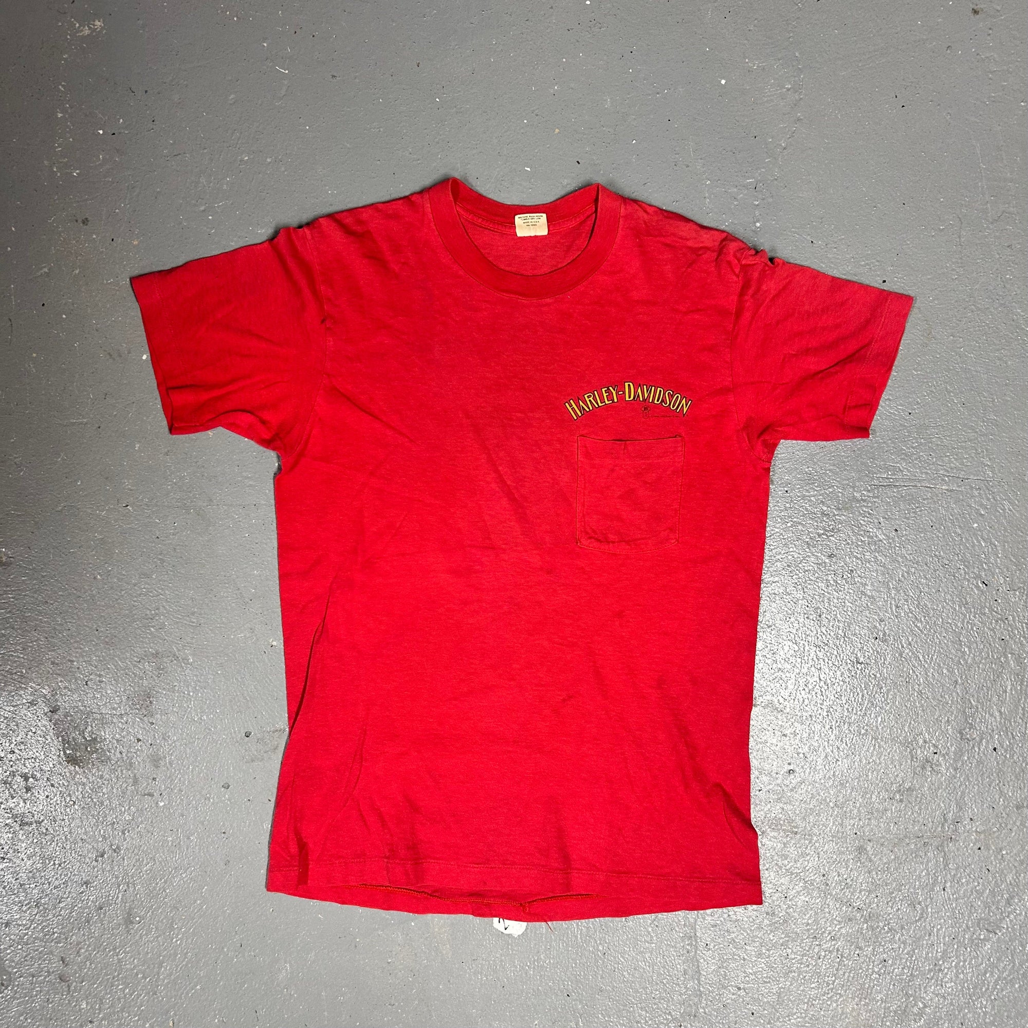 Vintage 1980s Harley Davidson Single Stitch Biker Pocket T-Shirt