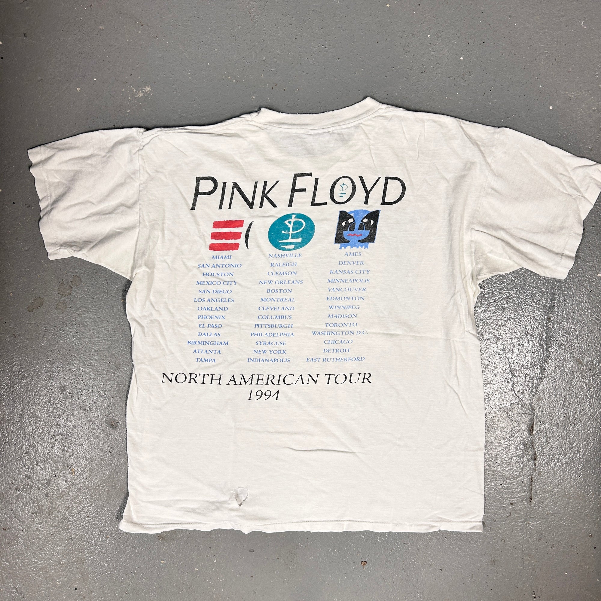 1994 Pink Floyd "Division Bell" Tour 90s Band T-Shirt