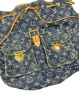 *Louis Vuitton Denim Backpack Black Market Vintage
