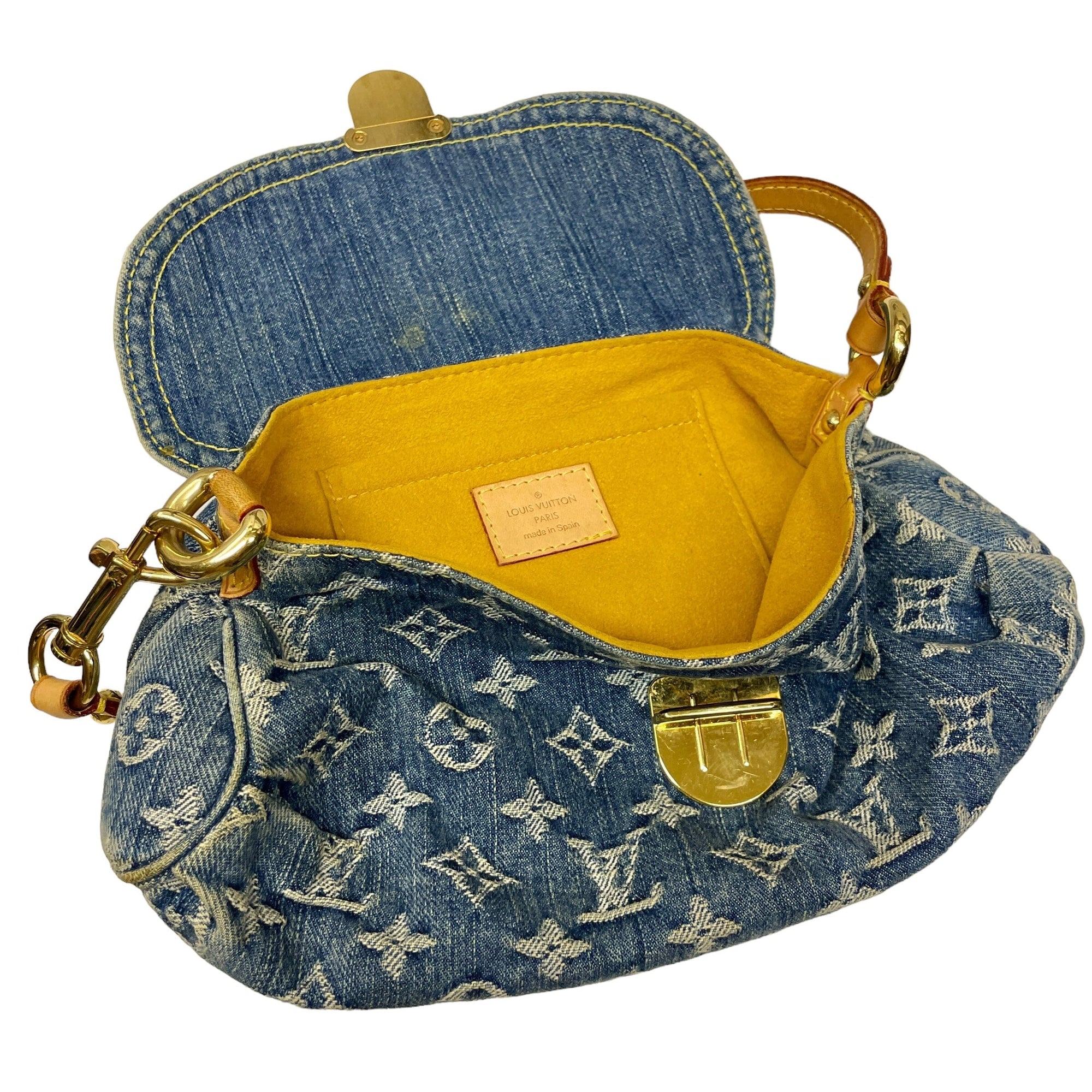 *Louis Vuitton Denim Purse Black Market Vintage