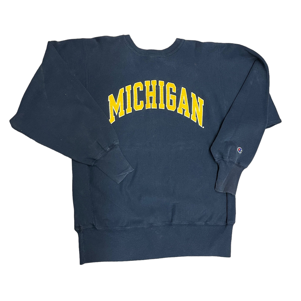 低価格 90s Champion Reverse Weave Michigan Vintage Crewneck トップス