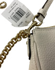 NWT Designer Coach Leather Crossbody Purse in Cream with Gold Accents Accessories Black Market Vintage