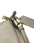 NWT Designer Coach Leather Crossbody Purse in Cream with Gold Accents Accessories Black Market Vintage