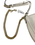 NWT Designer Coach Leather Crossbody Purse in Cream with Gold Accents Accessories Black Market Vintage