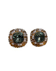 Oscar de la Renta Vintage Clip-on Crystal Earrings Made in USA Accessories Black Market Vintage