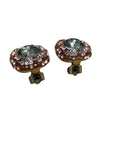 Oscar de la Renta Vintage Clip-on Crystal Earrings Made in USA Accessories Black Market Vintage