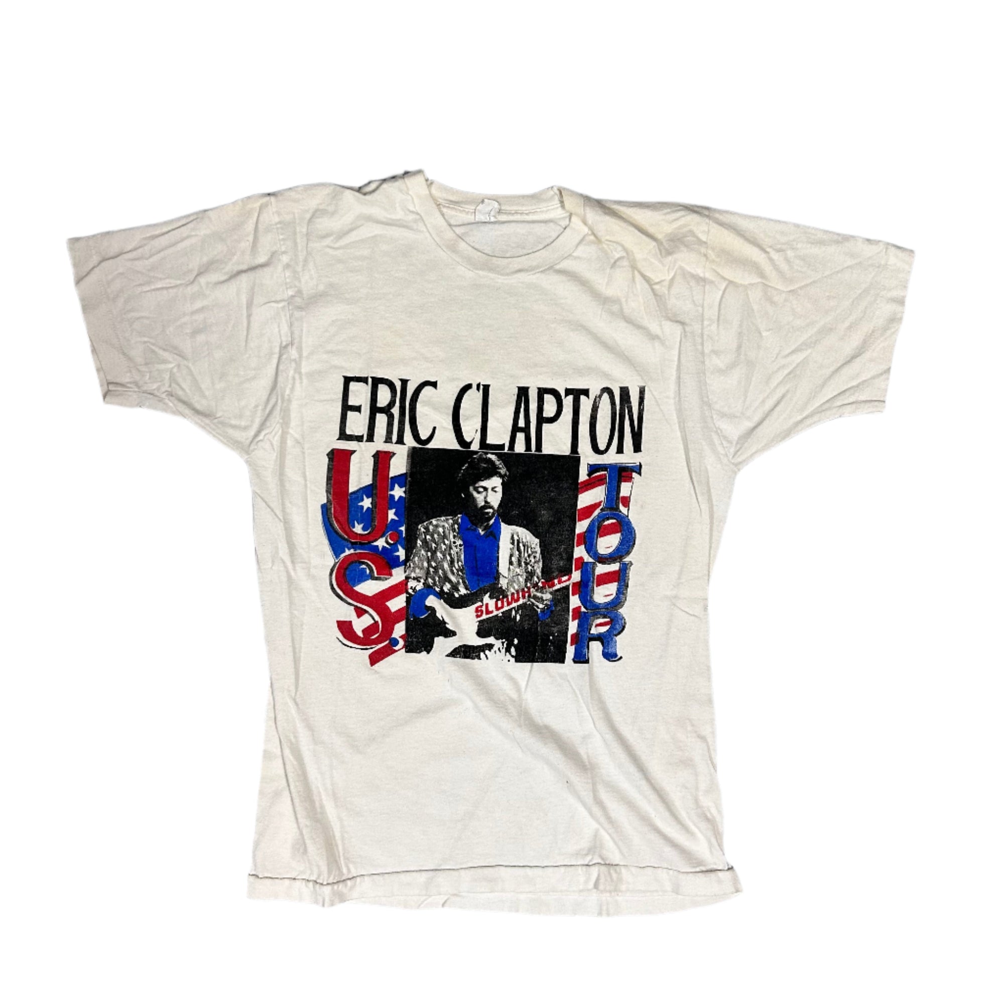 Vintage 80s Eric Clapton "Slowhand" Bootleg Tour Band T-Shirt