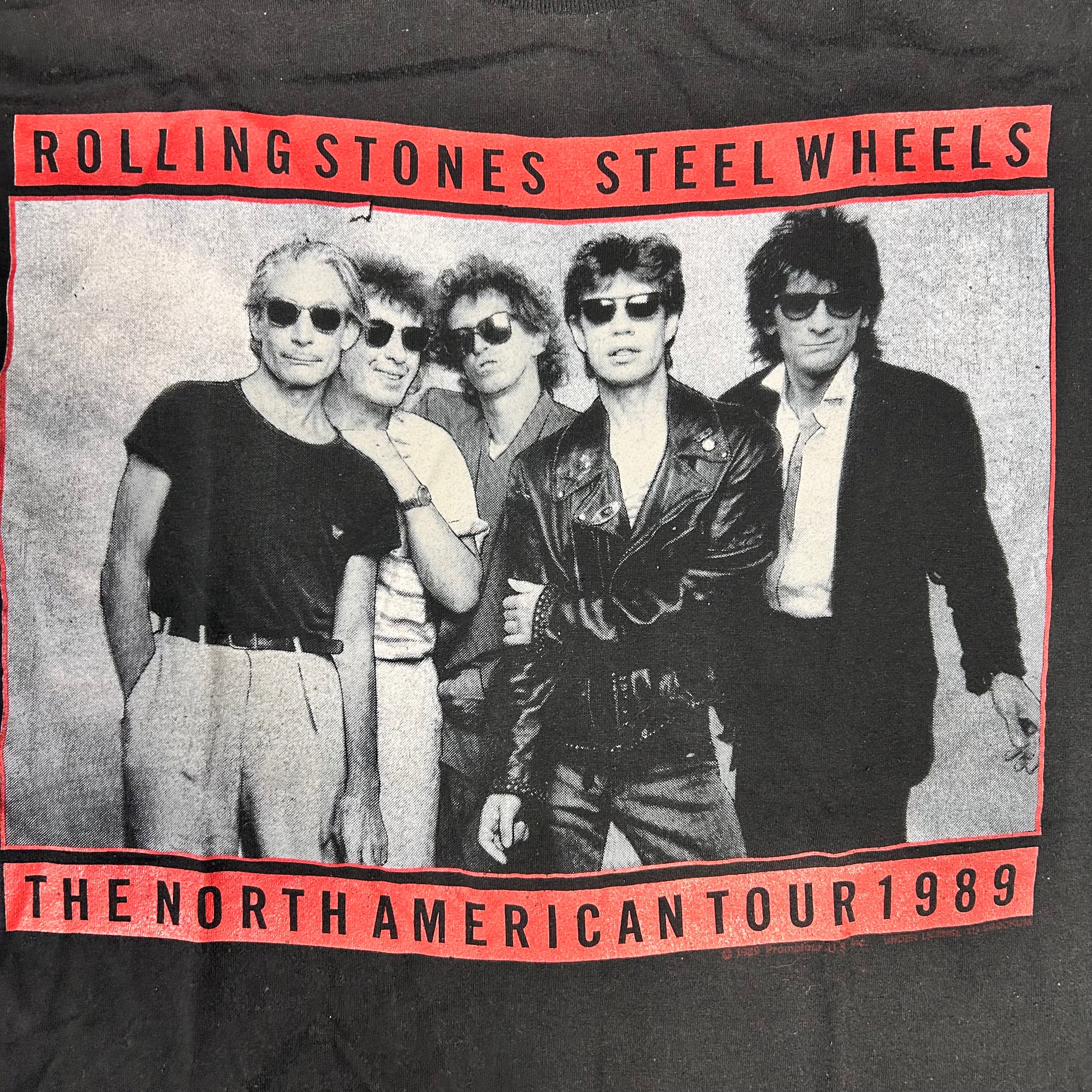 Vintage 1989 ROLLING STONES Steel Wheels Tour T-shirt / the