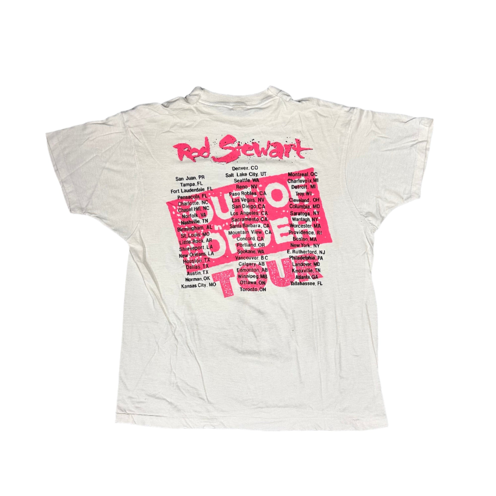 Vintage 80s Rod Stewart Out of Order Tour Single Stitch Band T-Shirt