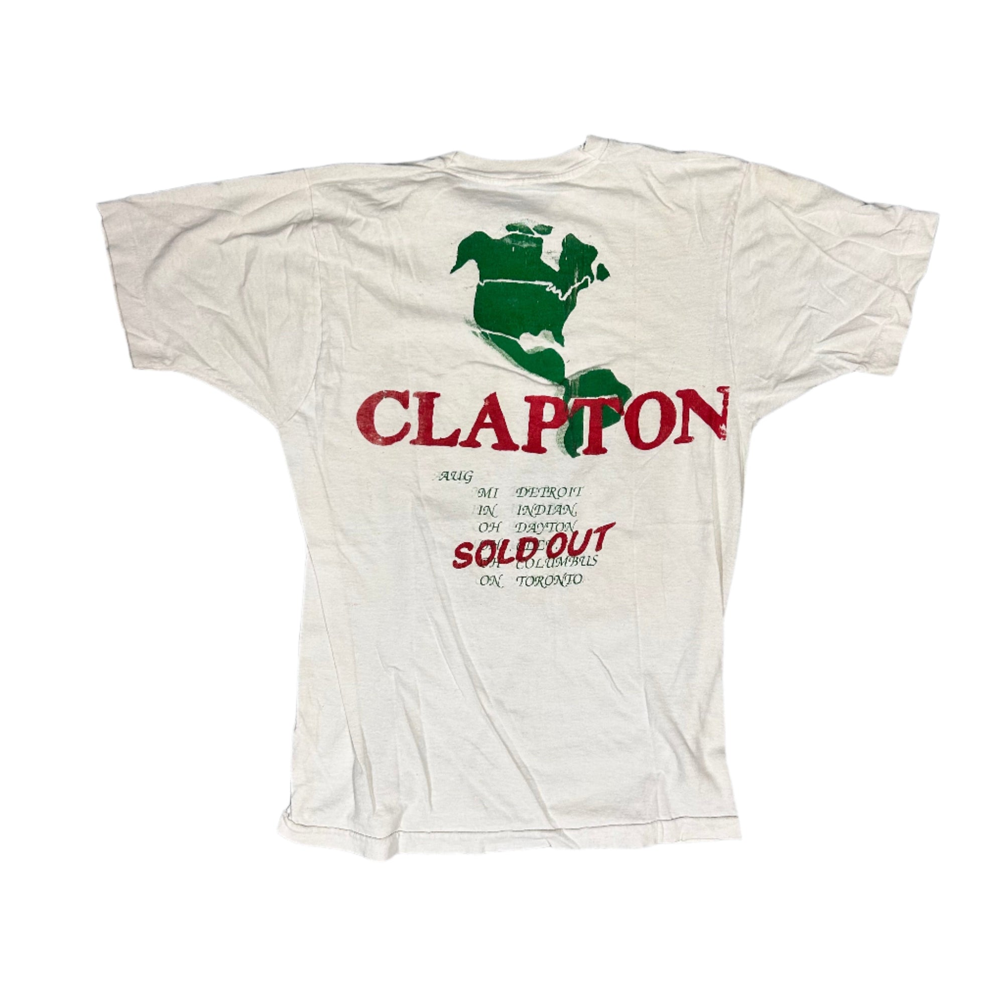 Vintage 80s Eric Clapton "Slowhand" Bootleg Tour Band T-Shirt