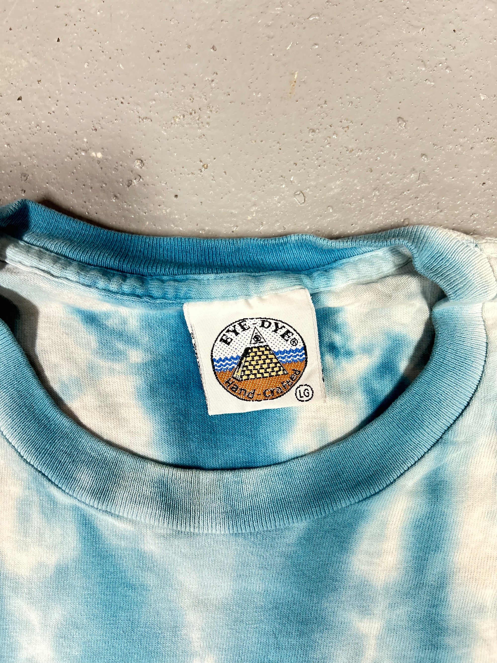 Vintage 90s Tie Dye Snowboarding "Skullman" Graphic T-Shirt by Greg Speirs