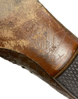Vintage Bottega Veneta Intrecciato Weave Designer Brown Loafers Made in Italy Size 5.5 Accessories Black Market Vintage