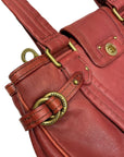 Vintage Deadstock Marc by Marc Jacobs Designer Leather Tote Bag in Burgundy Accessories Black Market Vintage