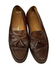 Vintage Designer Ferragamo Men's Leather Loafers with Tassels Made in Italy Accessories Black Market Vintage