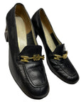 Vintage Ferragamo Leather Pumps in Black Made in Italy Size 5 Accessories Black Market Vintage
