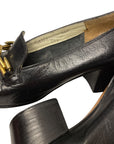 Vintage Ferragamo Leather Pumps in Black Made in Italy Size 5 Accessories Black Market Vintage