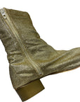 Vintage Freaking Gold Go-go Boots Made in Canada Size 5 with Box Accessories Black Market Vintage