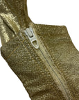 Vintage Freaking Gold Go-go Boots Made in Canada Size 5 with Box Accessories Black Market Vintage