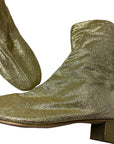 Vintage Freaking Gold Go-go Boots Made in Canada Size 5 with Box Accessories Black Market Vintage