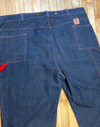 1950s GWG "Red Strap" Snobak Denim Union Made in Canada Vintage Worker Jeans Size 47" Bottoms Public Butter