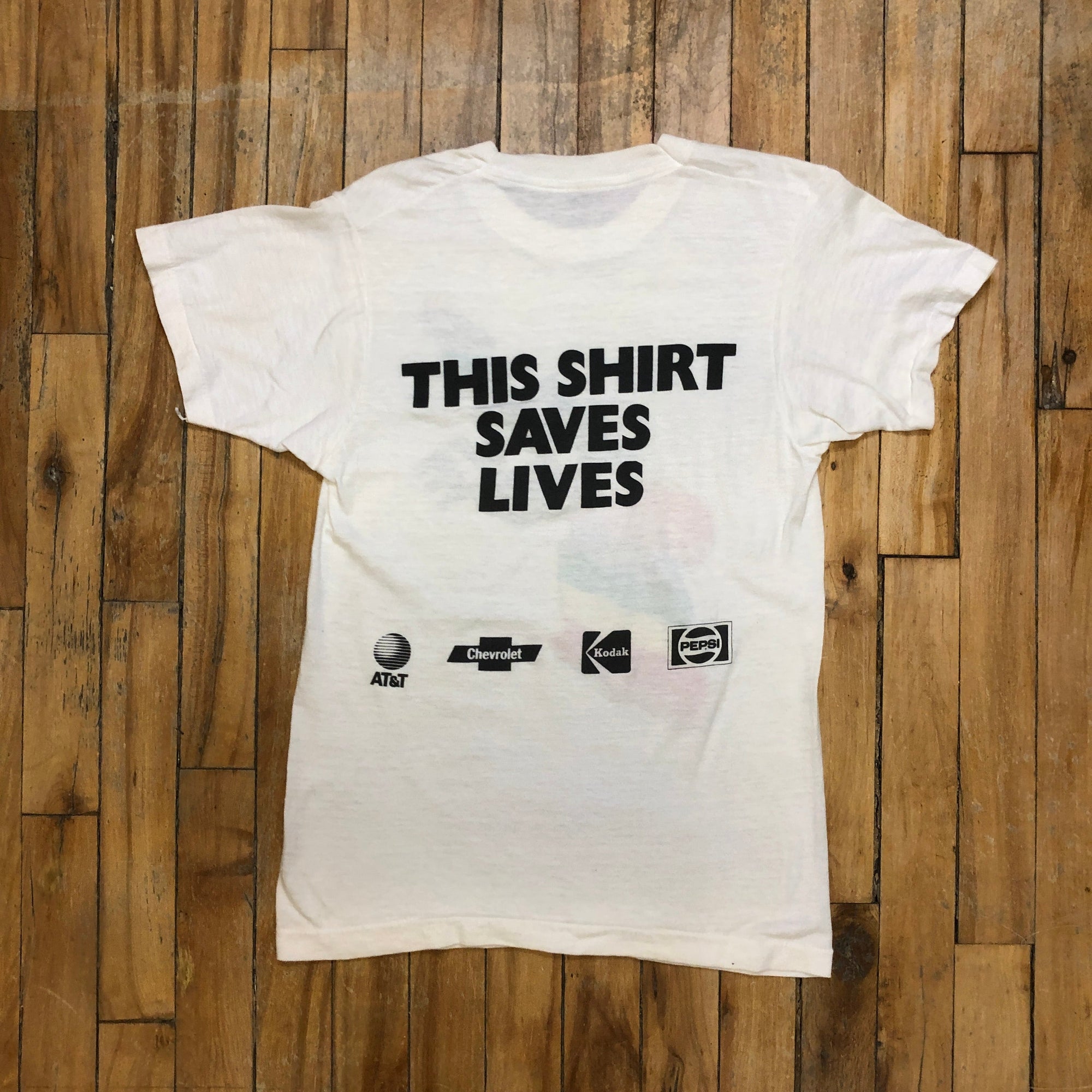 1985 Live Aid Music Festival "This Shirt Saves Lives" Made In USA Single Stitch T-Shirt Size Small T-Shirts Public Butter