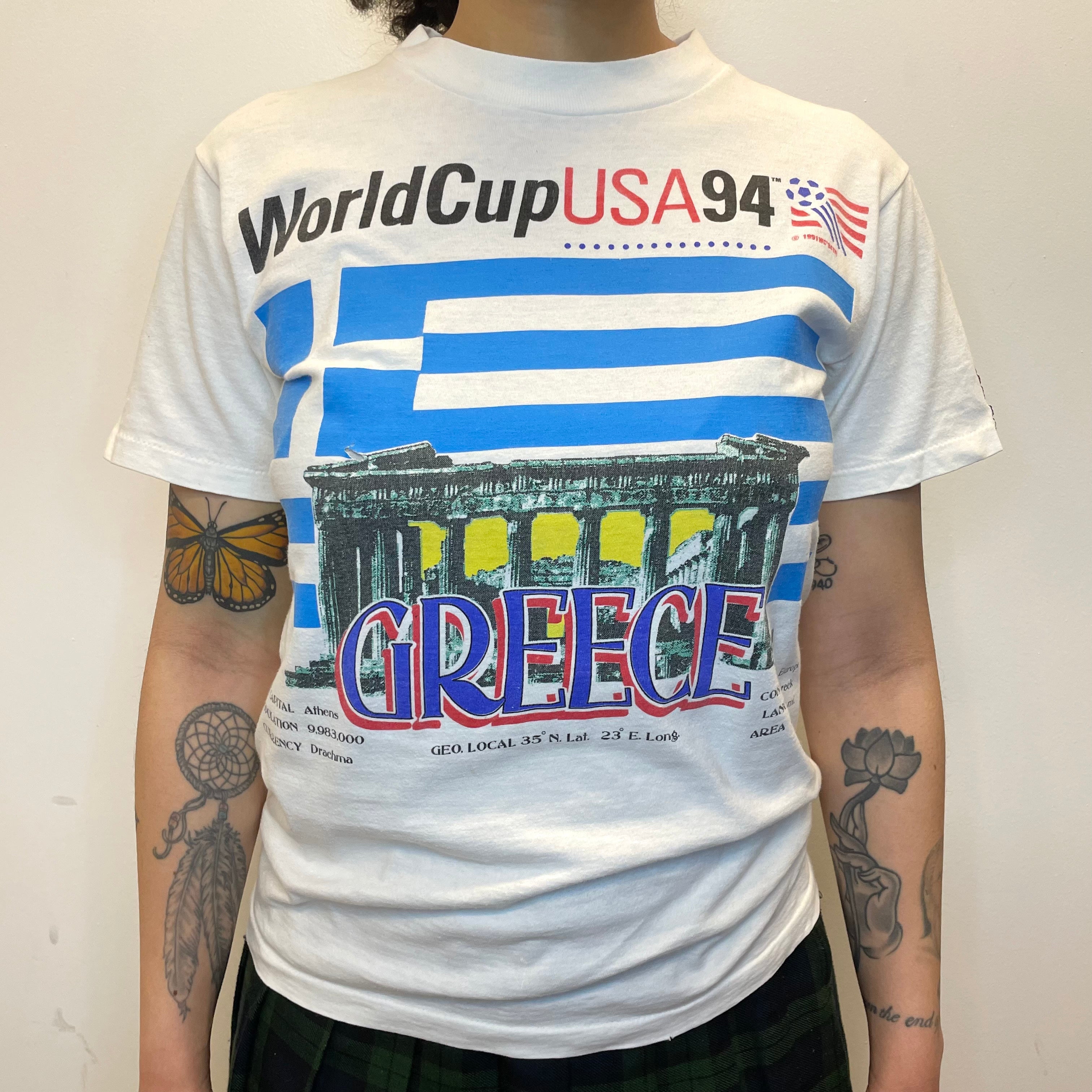 1994 Greece World Cup Vintage Made In USA Single Stitch T-Shirt