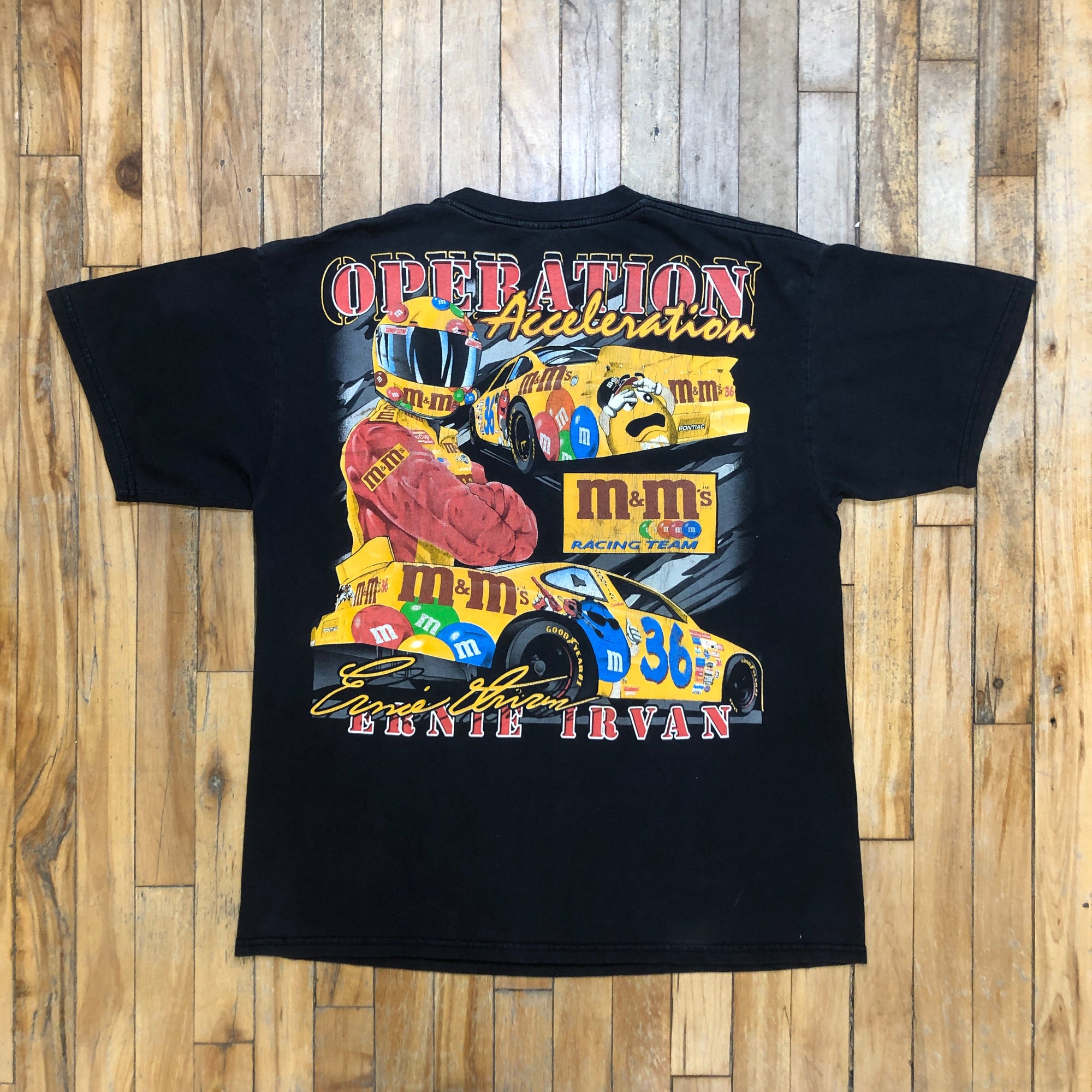 1999 Ernie Irvan "Operation Acceleration" M&Ms Pontiac Vintage Graphic T-Shirt Size XL T-Shirts Public Butter