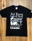 🖤 2003 Neil Young & Crazy Horse Vintage Graphic Band T-Shirt Size Medium T-Shirts Public Butter