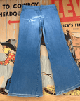 60s Bleach Bum Vintage Denim Low Rise Bellbottoms with Talon Zipper Size 33 Bottoms Public Butter