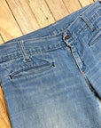 60s Bleach Bum Vintage Denim Low Rise Bellbottoms with Talon Zipper Size 33 Bottoms Public Butter
