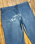 60s Bleach Bum Vintage Denim Low Rise Bellbottoms with Talon Zipper Size 33 Bottoms Public Butter