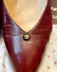 70s Gucci Designer Oxblood Made in Italy Leather Vintage Pumps Size EU 35.5 Accessories Public Butter